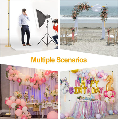 7 x 10 ft Wedding Arch Backdrop Stand 【Gold】