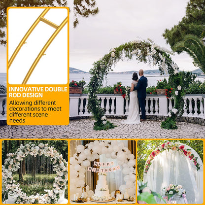 EMART 6.5x7.8FT Gold Round Backdrop Stand, Double Tubes Circle Balloon Arch Frame, Metal Flower Arch Stand for Wedding - EMART INTERNATIONAL, INC (Official Website)