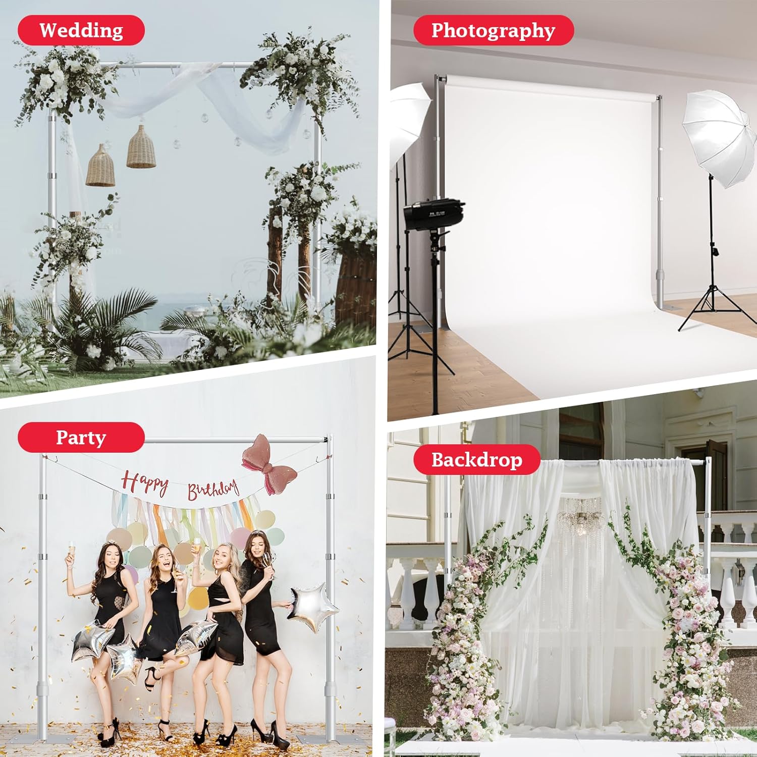8.9x10ft Pipe and Drape Backdrop Stand Kit