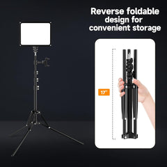 73" Tripod LED Video Light Kit, Upgrade 2800-7000K Dimmable Lighting