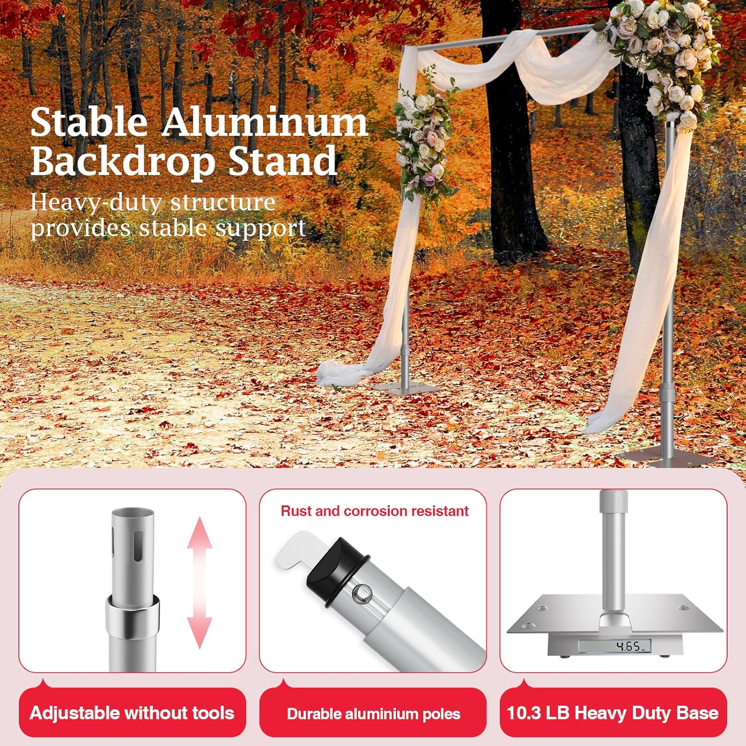 8.9x10ft Pipe and Drape Backdrop Stand Kit