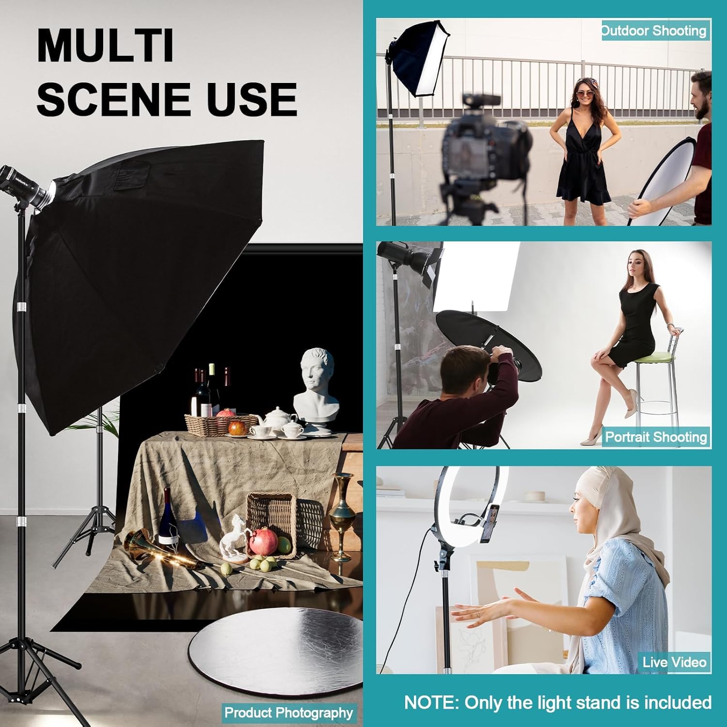 2.8-8.5Ft Adjustable Reverse Folding  Light Stand