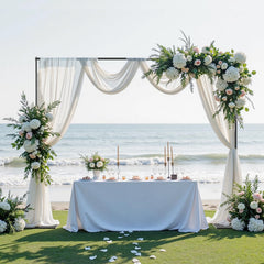 EMART Backdrop Stand, 10x8.5ft Background Stand with Heavy Duty Flat Base, Pipe and Drape Frame with Upgrade Rod, 6 Clamps for Party, Photography Studio, Wedding, Birthday, Decoration