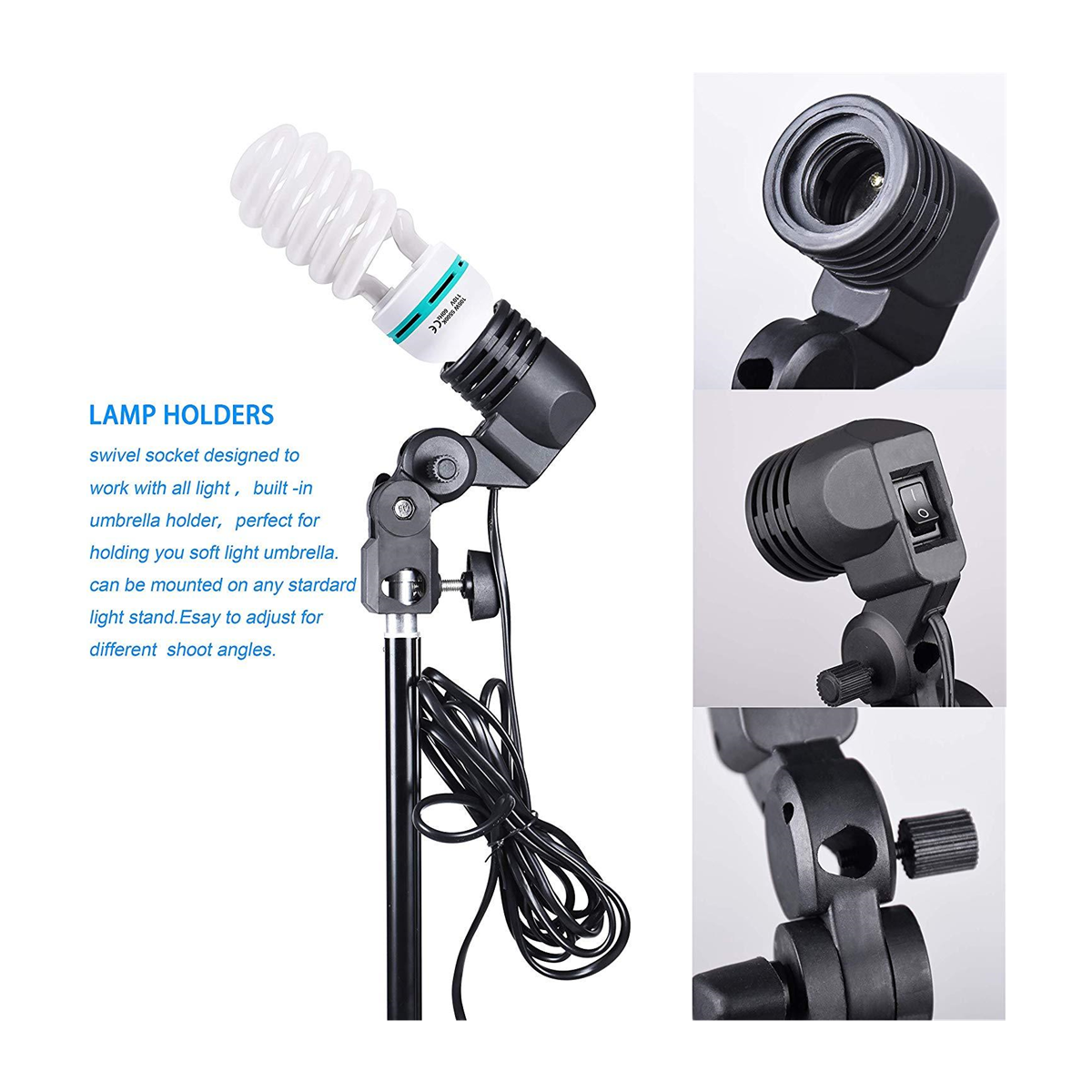 EMART 1000w, 5500k Umbrella Lighting Kit for Photography, Daylight Umbrella Continuous Lighting - EMART INTERNATIONAL, INC (Official Website)