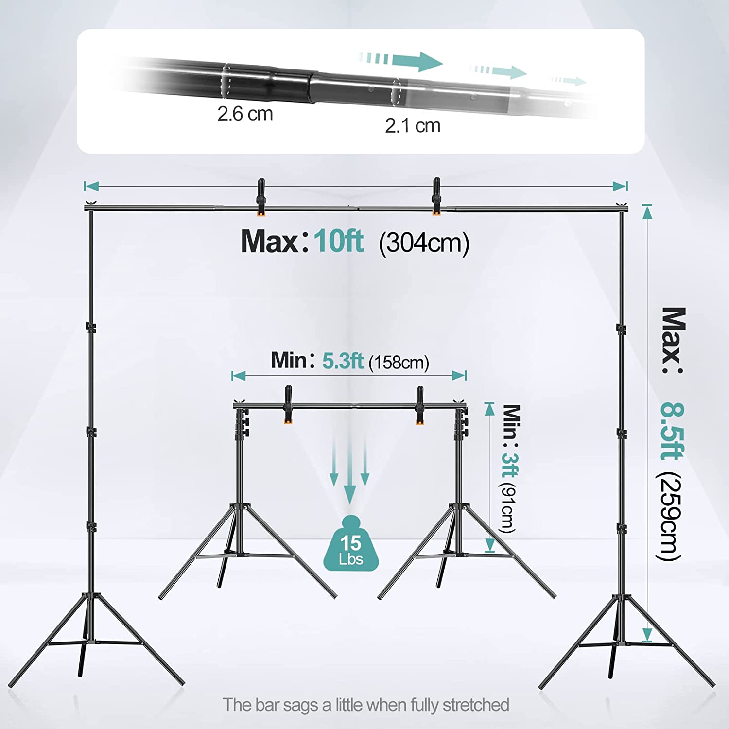 Drape Stand 10ftx10ft Pipe and Drape Stand Kit – EMART®| Expert on Backdrop Stand
