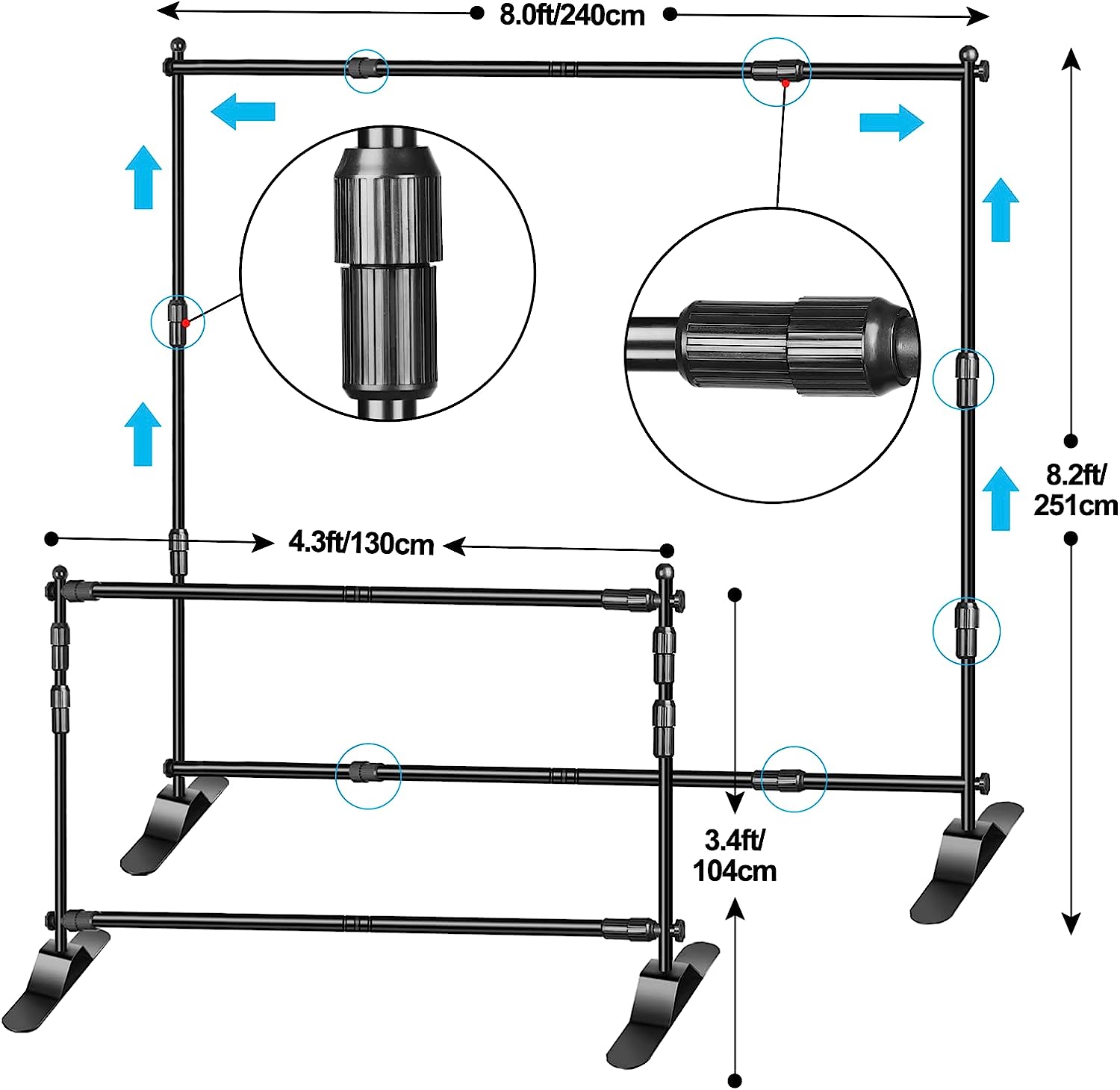 10 x 8ft /8 x 8ft Light Weight Banner Stand