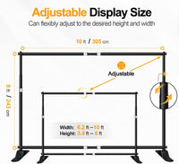 Banner Stand, 10x8 ft Heavy Duty Adjustable Step and Repeat Backdrop Stand Kit for Photography, Trade Show, Photo Booth - EMART INTERNATIONAL, INC (Official Website)