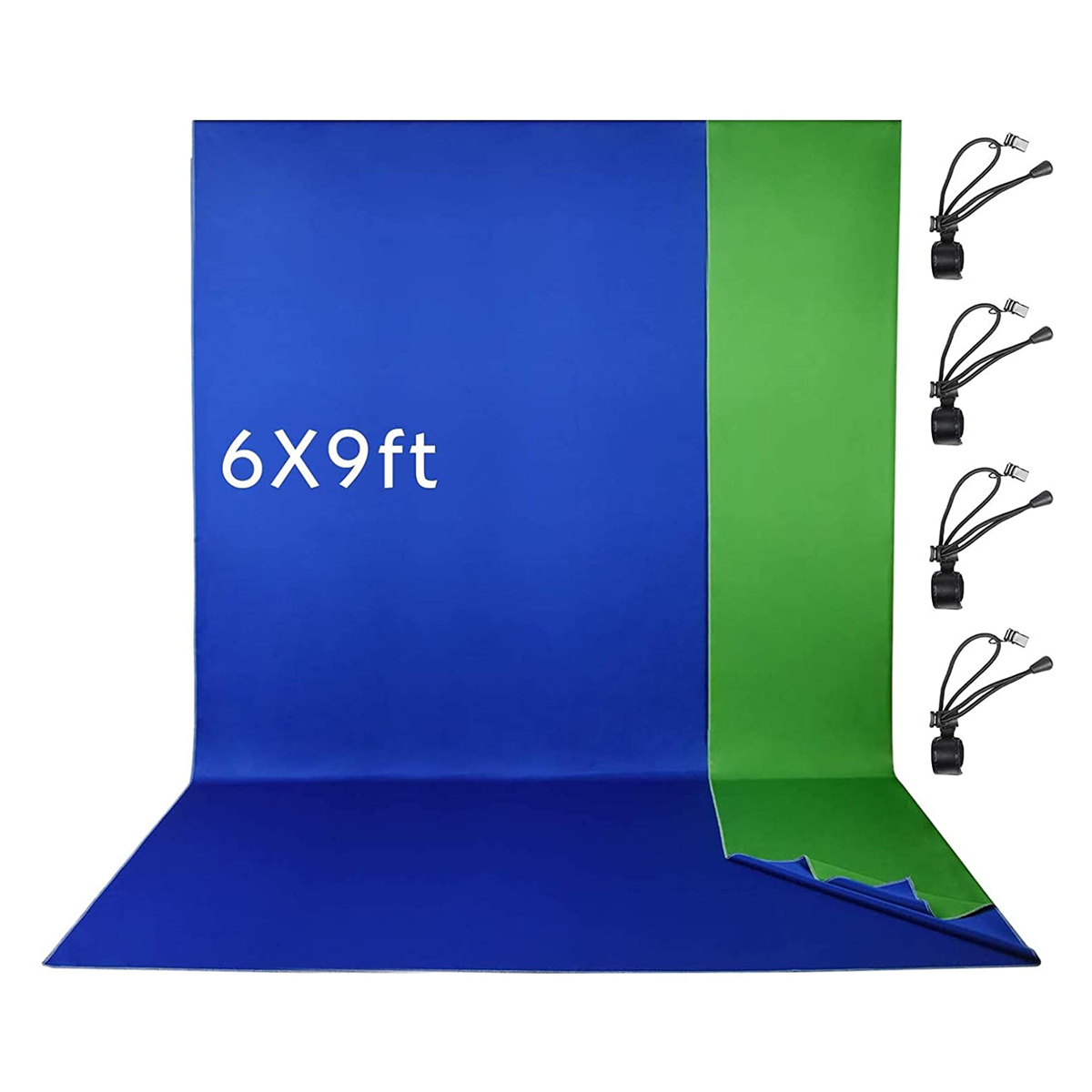 EMART 2-in-1 Black/White ,Green/Blue 6 x 9 ft Photo Backdrop, Wrinkle-Free Polyester-Cotton Background - EMART INTERNATIONAL, INC (Official Website)