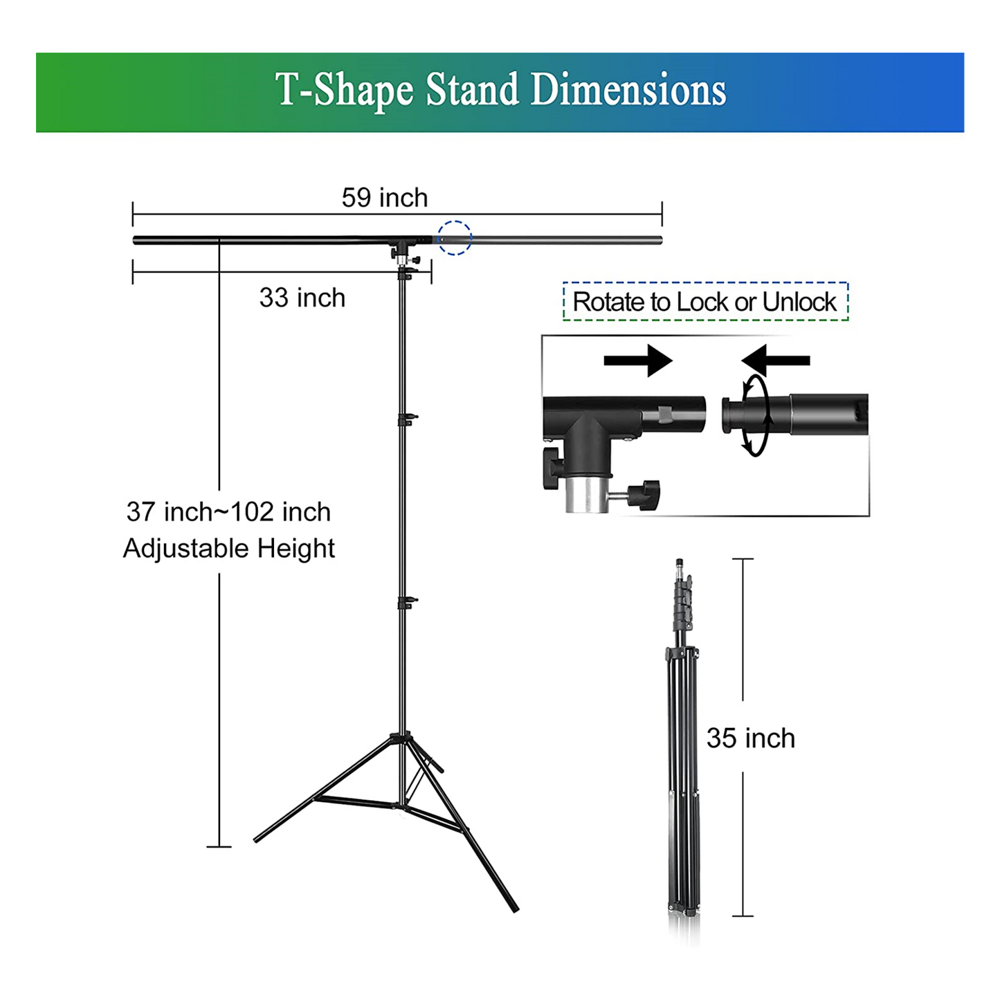 EMART 5 X 8.5ft Green and Blue Backdrop Stand Kit, Portable T-Shape Background Support with Photography Chromakey Screen - EMART INTERNATIONAL, INC (Official Website)