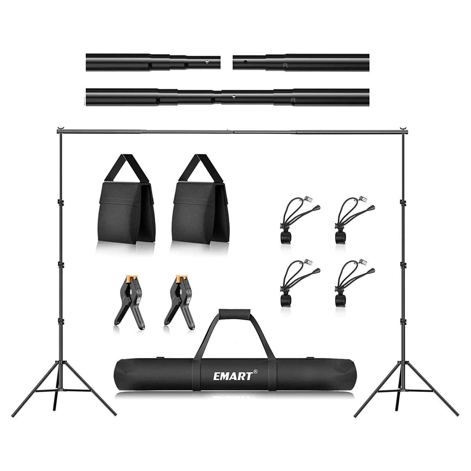 Emart Photo Video Studio Backdrop Stand 10 x 12ft Heavy Duty Adjustable Muslin