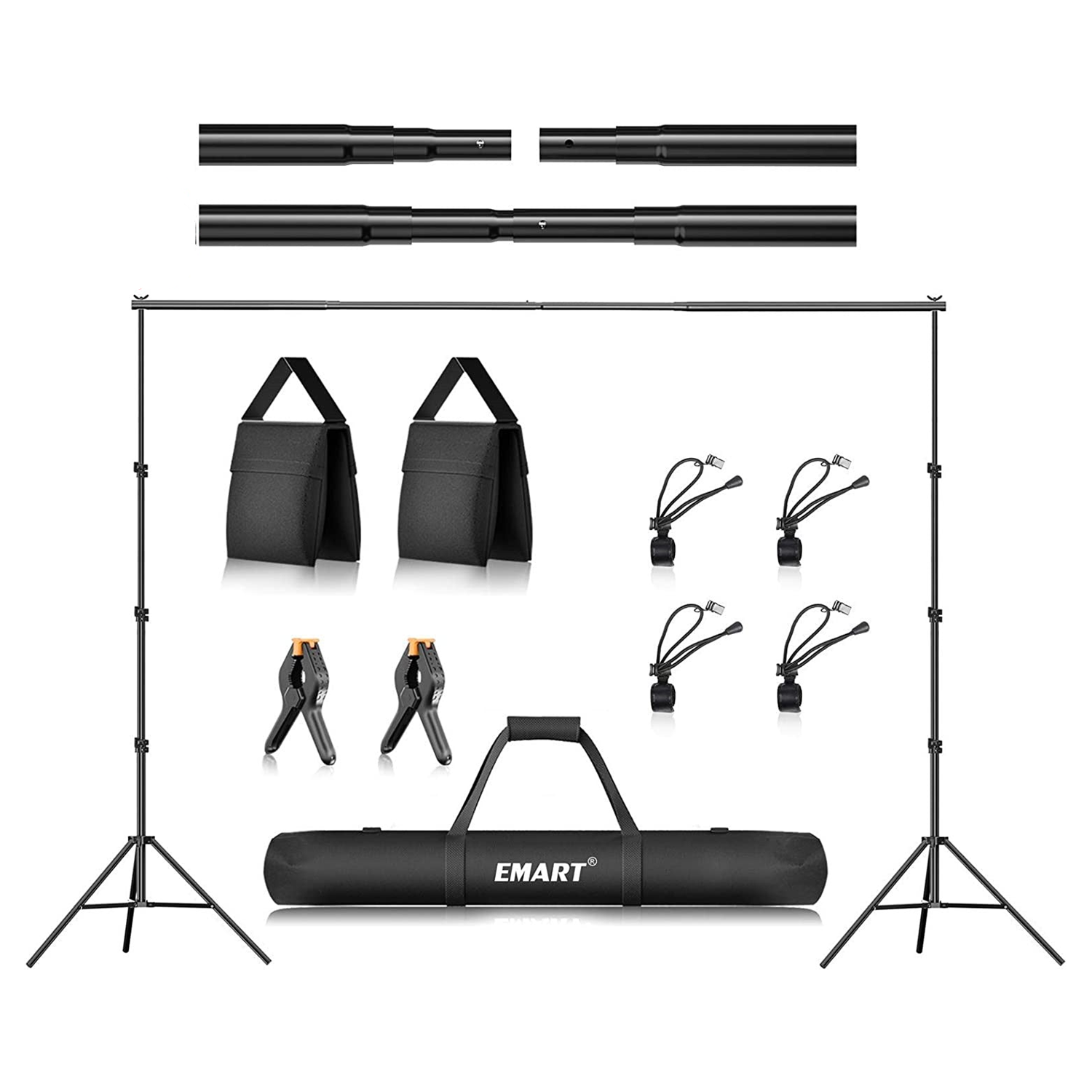 Emart 8.5 x 10 ft Photo Backdrop Stand, Adjustable Photography Muslin Background Support System