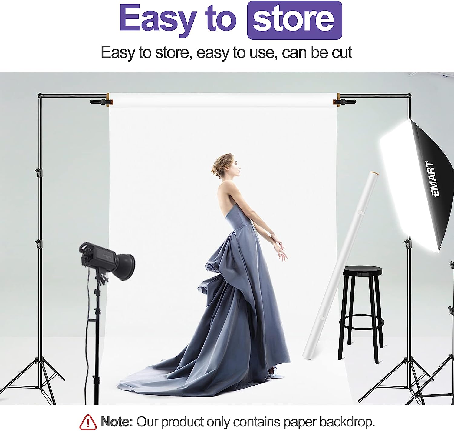 Matte Seamless Photography Background Paper | 4.4x16ft | Arctic White - EMART INTERNATIONAL, INC (Official Website)