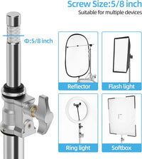 10.8ft/330cm Stainless Steel Light Stand with Casters, Spring Cushioned Heavy Duty Adjustable Rolling Photography Tripod Stand - EMART INTERNATIONAL, INC (Official Website)