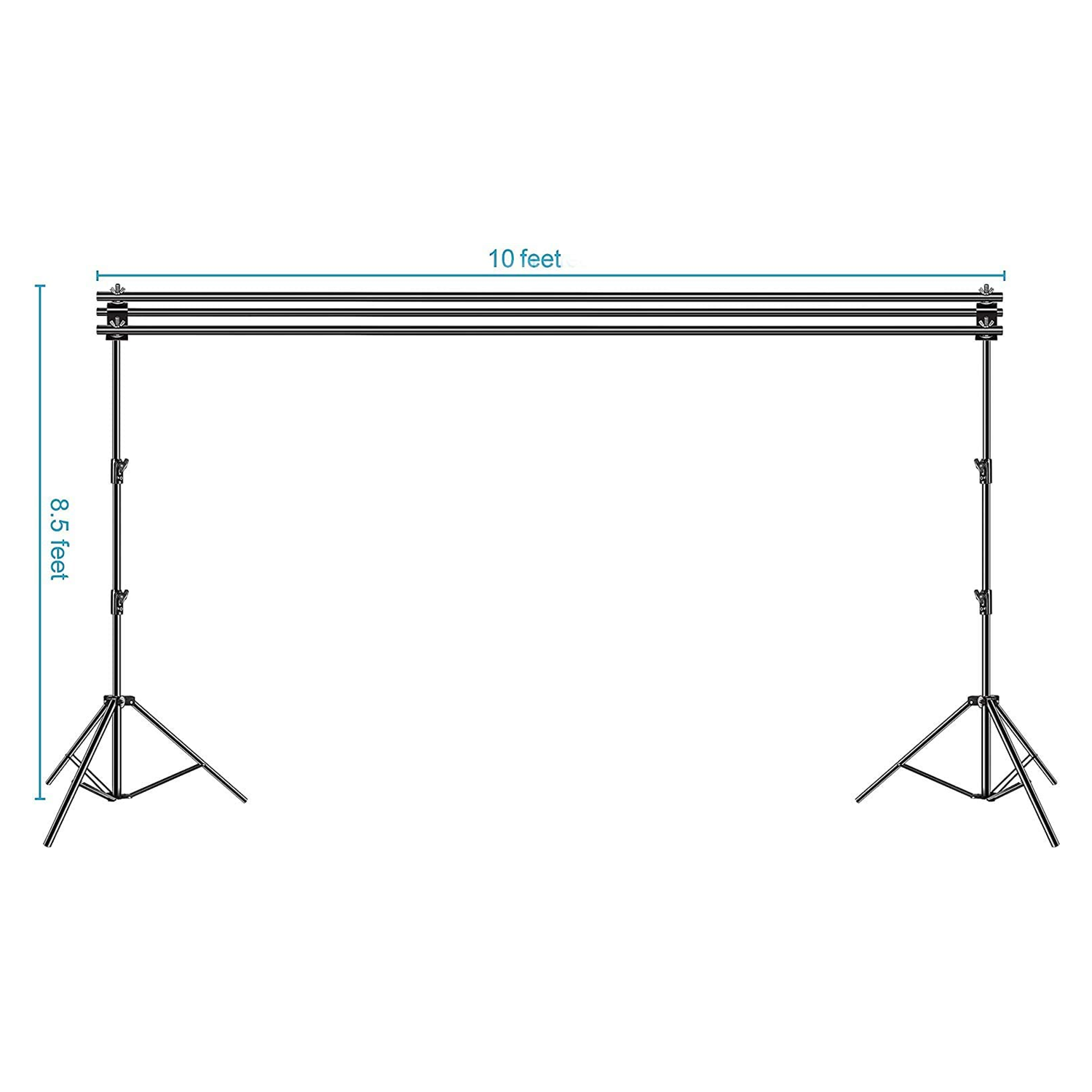 【Heavy Duty】10 x 8.5 ft Triple Crossbar Backdrop Stand