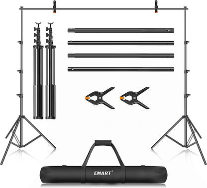 【Light Weight】Screw Knob Backdrop Stand with 4 Crossbars