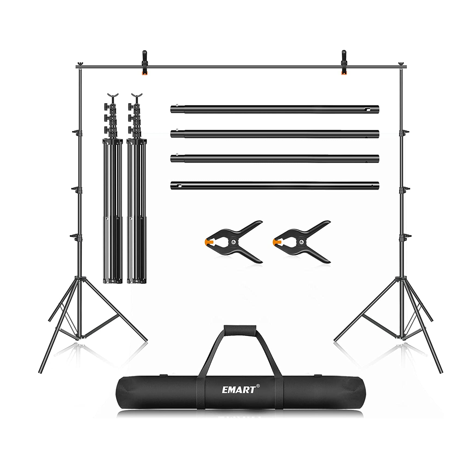 EMART 10 x 12ft Photo Backdrop Stand Kit, Adjustable Photography Video Studio Background Stand Support System - EMART INTERNATIONAL, INC (Official Website)