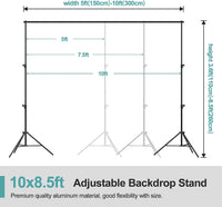 【Air Cushioned】Heavy Duty Backdrop Stand