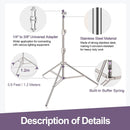 9.2ft/2.8m Stainless Steel Light Stand, Spring Cushioned Heavy Duty Photography Tripod Stand- 2 Pack - EMART INTERNATIONAL, INC (Official Website)