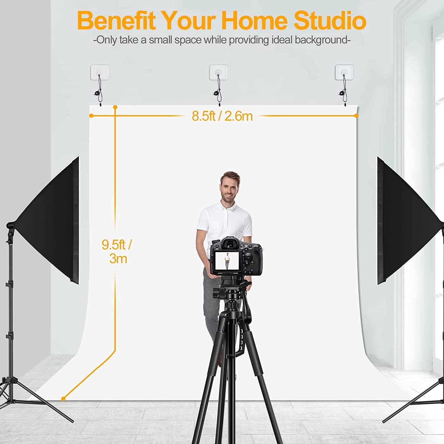 EMART 8.5x9.5ft Black/White/Green Photo Backdrop Curtain, Black Background Back Drop Cloth for Pictures Photography - EMART INTERNATIONAL, INC (Official Website)