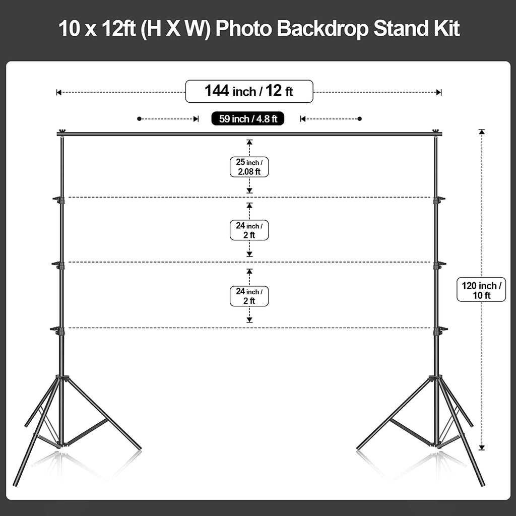 10 x 12ft Photo Backdrop Stand Kit EMART® Expert on Backdrop Stand