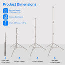 9.2ft/2.8m Stainless Steel Light Stand, Spring Cushioned Heavy Duty Tripod Stand - EMART INTERNATIONAL, INC (Official Website)