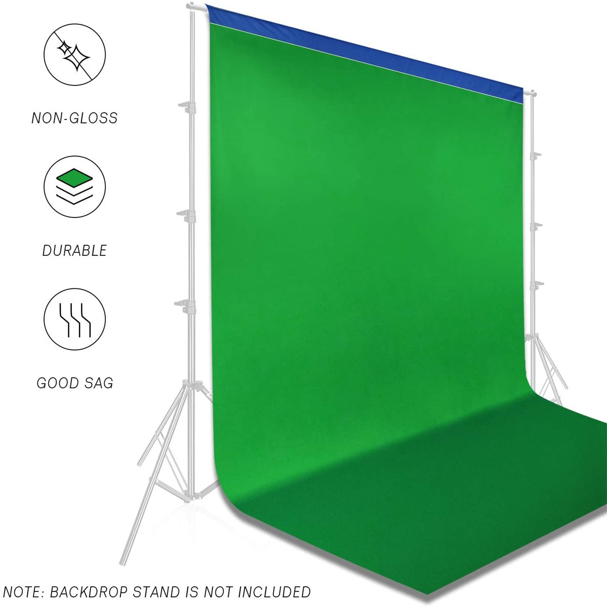 EMART 2-in-1 Black/White ,Green/Blue 6 x 9 ft Photo Backdrop, Wrinkle-Free Polyester-Cotton Background - EMART INTERNATIONAL, INC (Official Website)