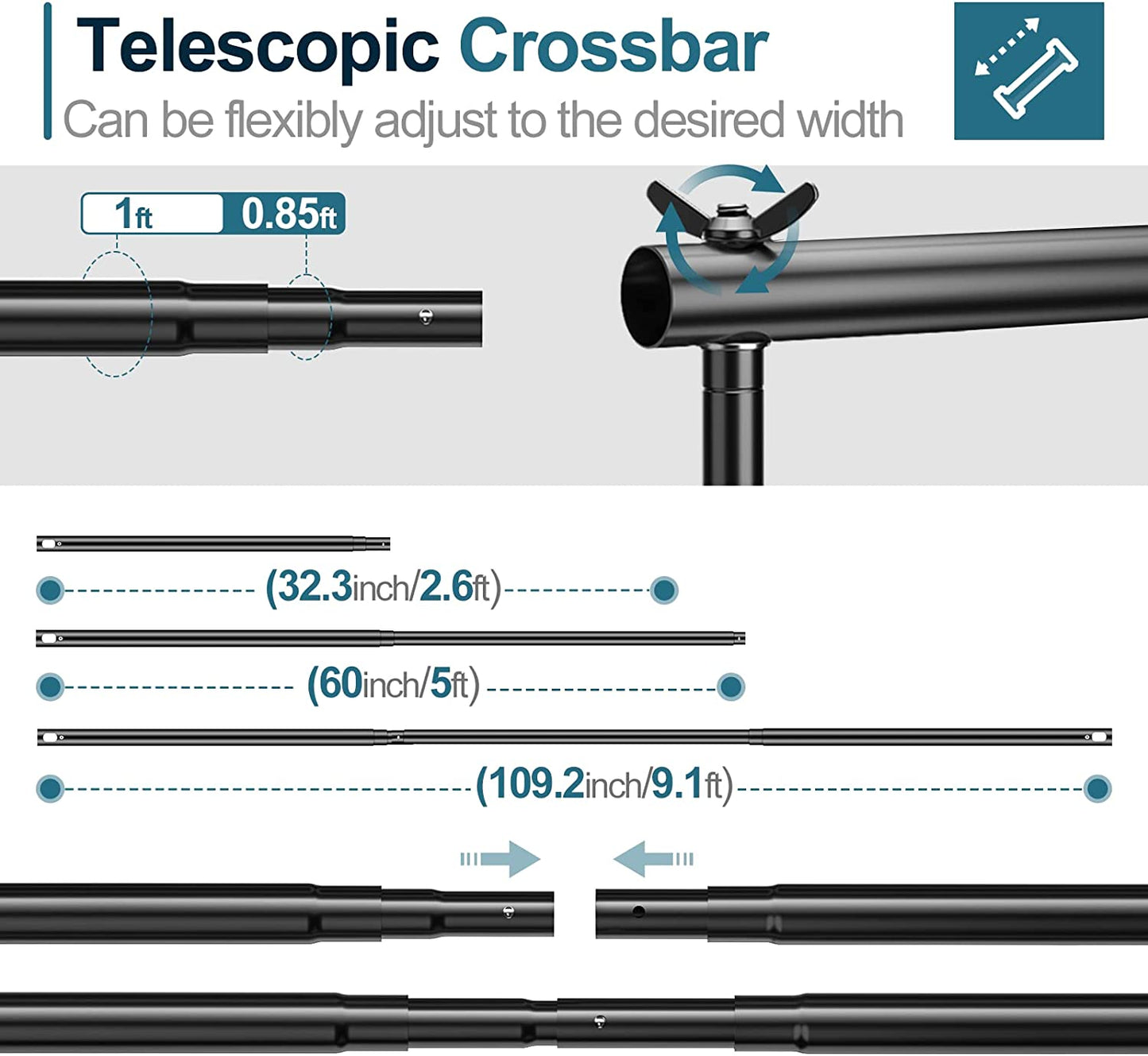 Heavy Duty Backdrop Stand, 7x10 ft Adjustable Background Support System Kit with Steel Base - EMART INTERNATIONAL, INC (Official Website)