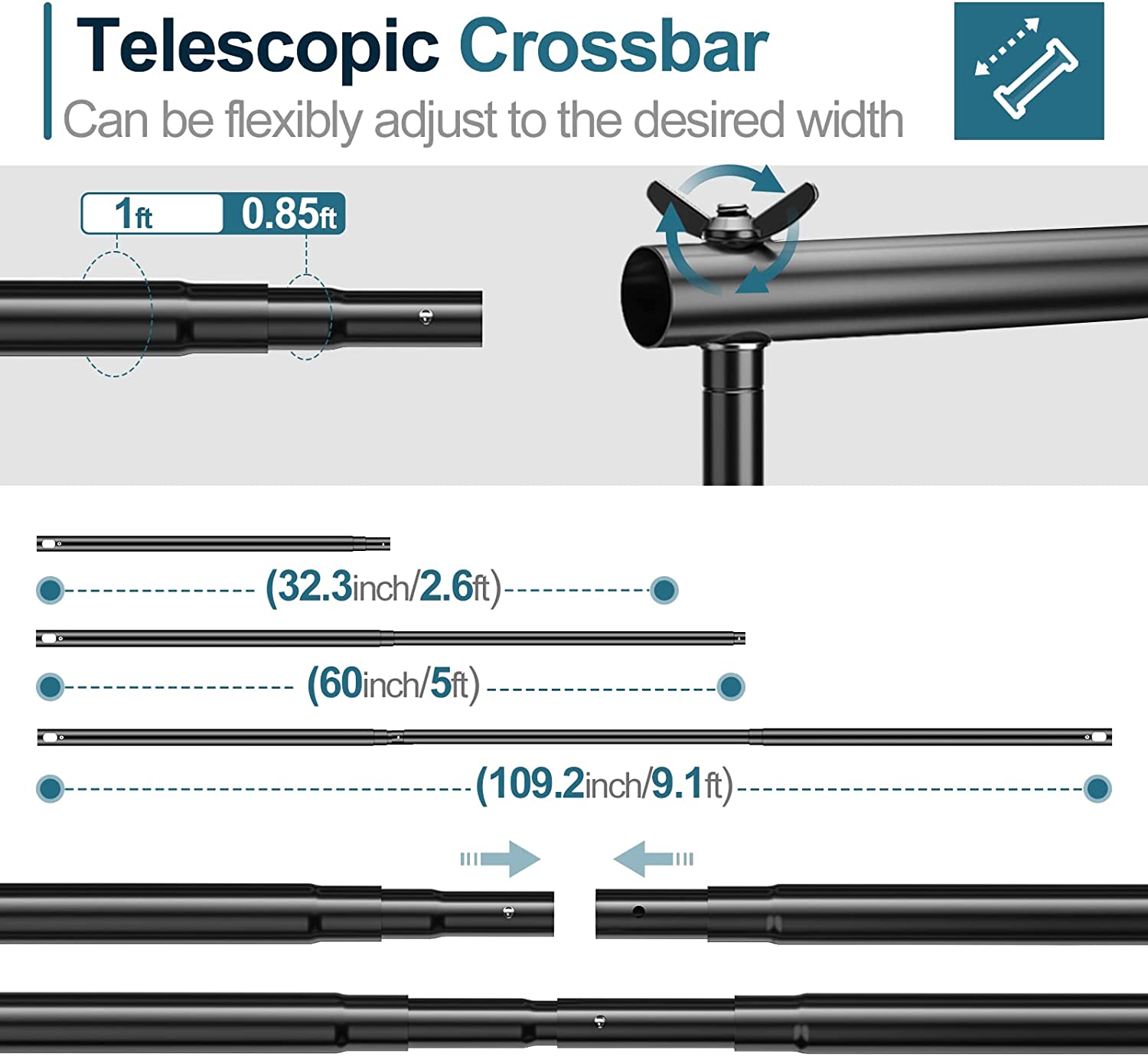 Heavy Duty Backdrop Stand, 7x10 ft Adjustable Background Support System Kit with Steel Base - EMART INTERNATIONAL, INC (Official Website)