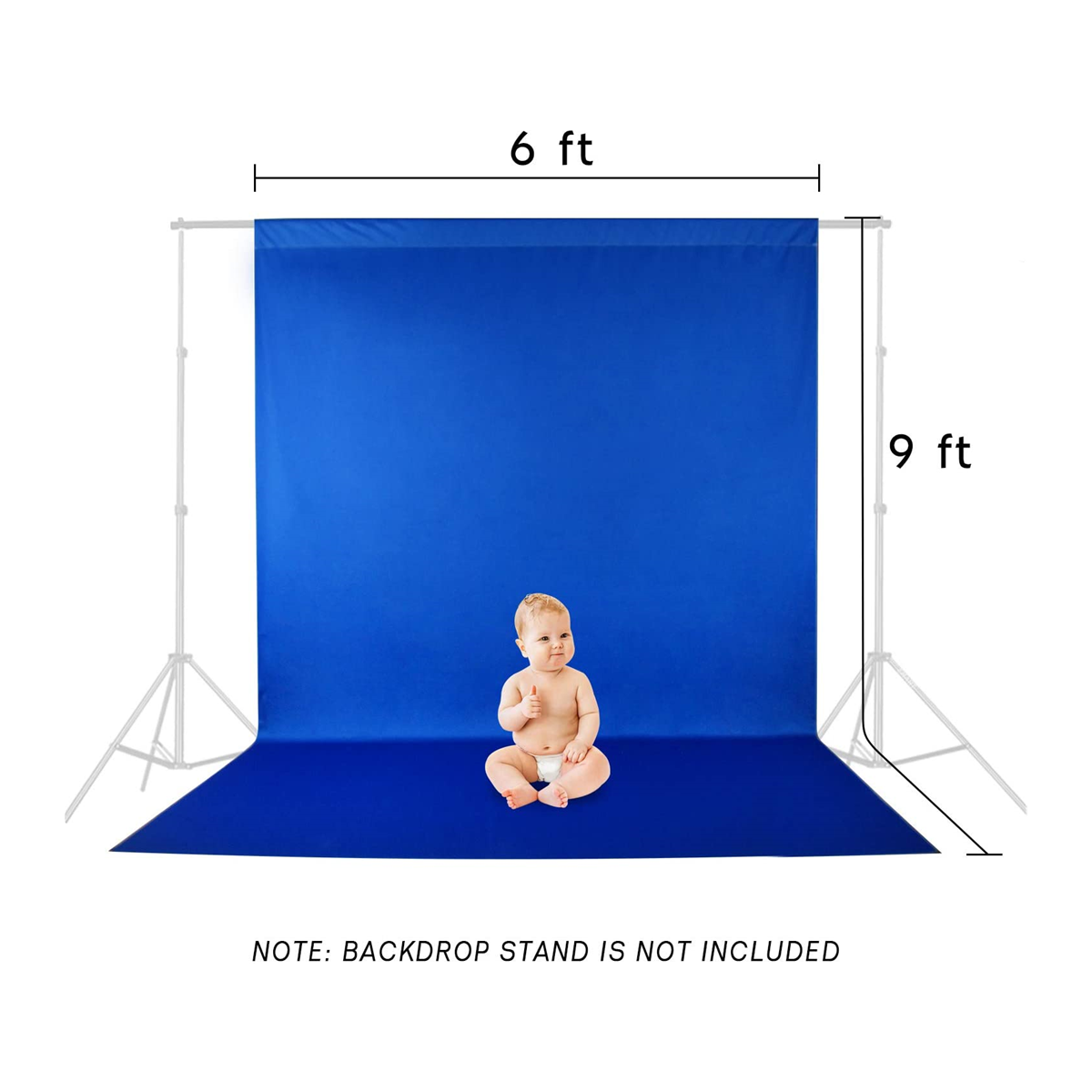 EMART 2-in-1 Black/White ,Green/Blue 6 x 9 ft Photo Backdrop, Wrinkle-Free Polyester-Cotton Background - EMART INTERNATIONAL, INC (Official Website)