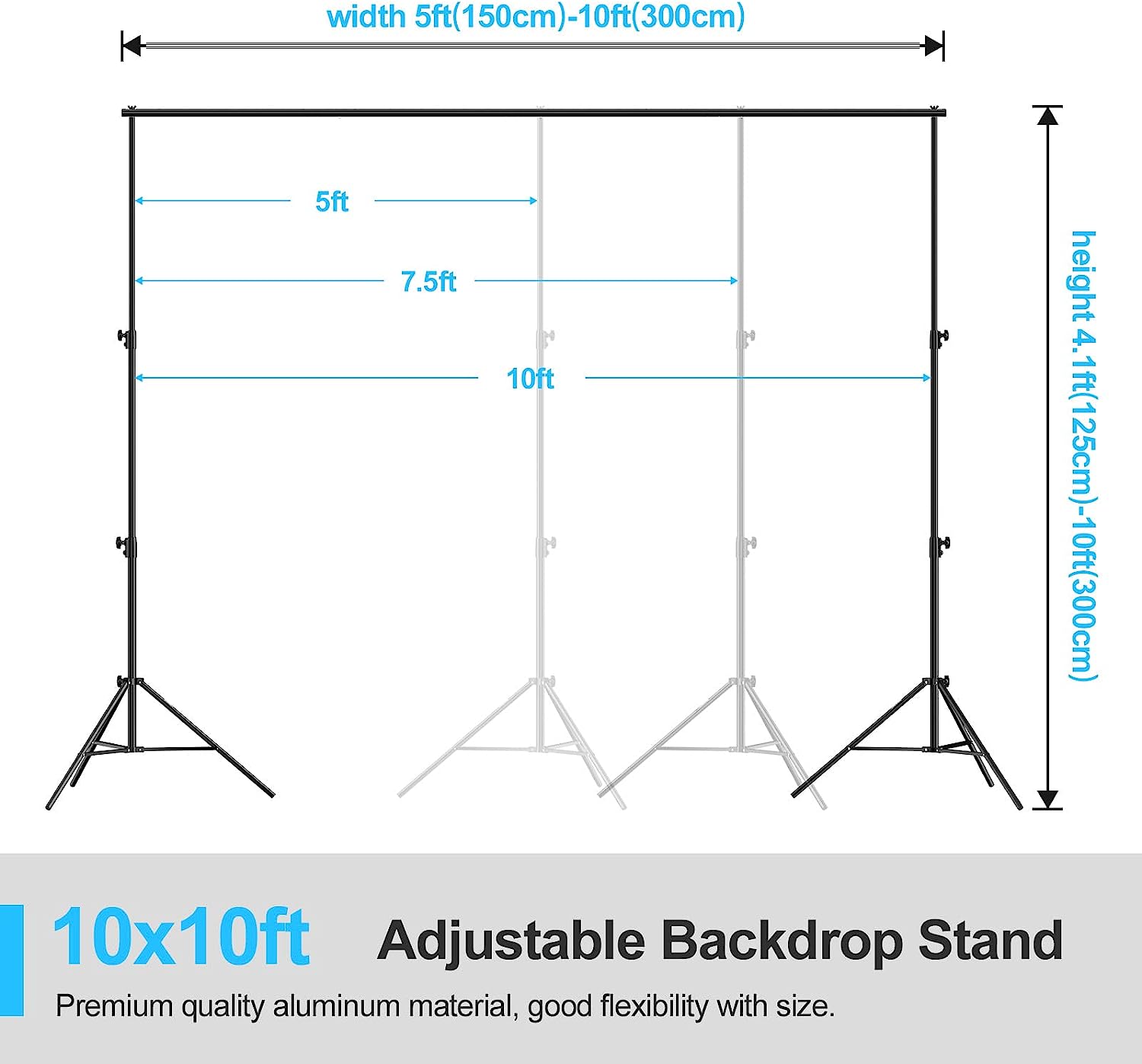 【Air Cushioned】Heavy Duty Backdrop Stand