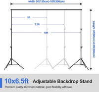 【Air Cushioned】Heavy Duty Backdrop Stand