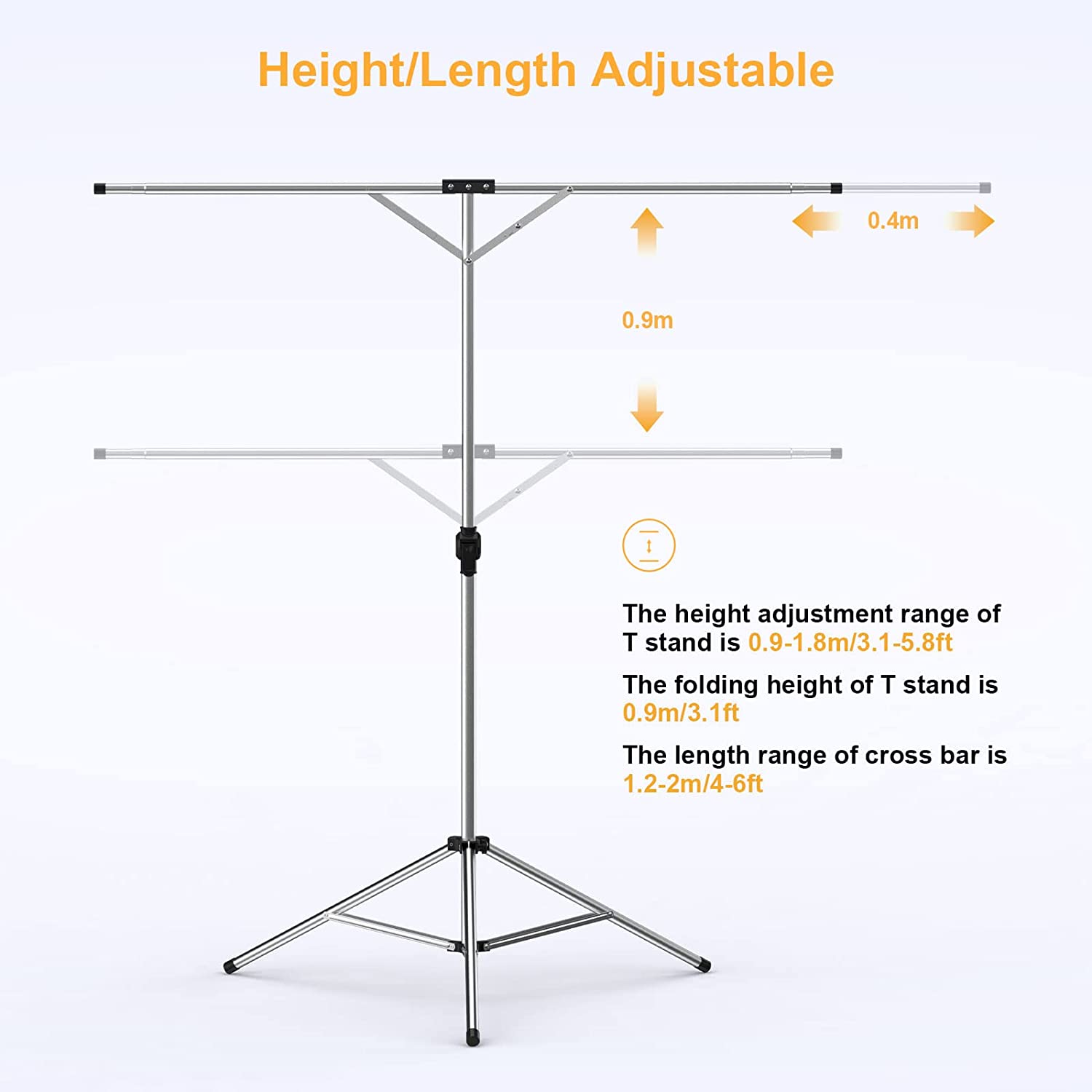 5.8x6ft Backdrop Stand, T Shape Portable Backdrop Stand Stainless Steel Background Stand Kit - EMART INTERNATIONAL, INC (Official Website)