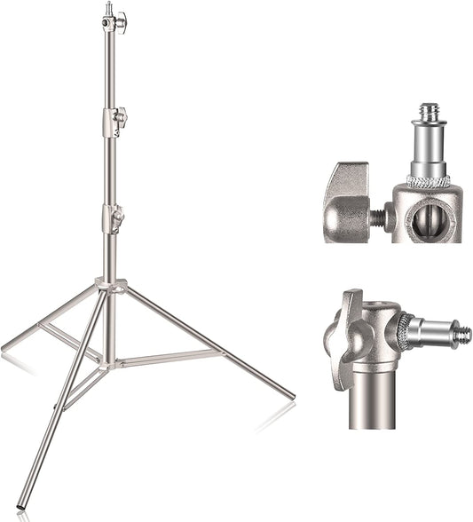 9.2ft/2.8m Stainless Steel Light Stand, Spring Cushioned Heavy Duty Tripod Stand - EMART INTERNATIONAL, INC (Official Website)