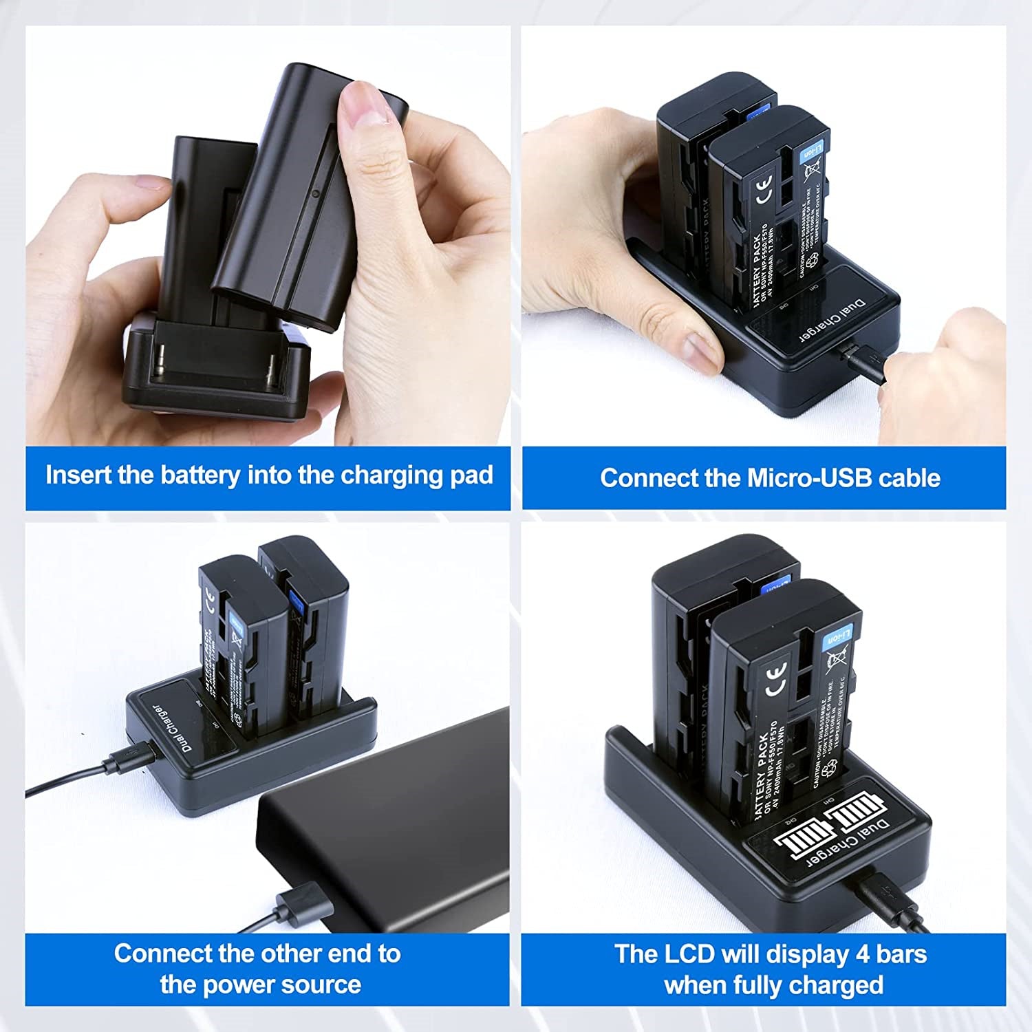 Ideas Illuminated EMART Battery Charger Set (2-Pack Replacement Battery, Dual Slot Charger) - EMART INTERNATIONAL, INC (Official Website)