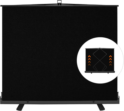 77in x 92in Collapsible Black Backdrop Retractable Chromakey Photo Background with Solid Aluminium Base, Auto-Locking Frame, Wrinkle- Resistant Fabric - EMART INTERNATIONAL, INC (Official Website)