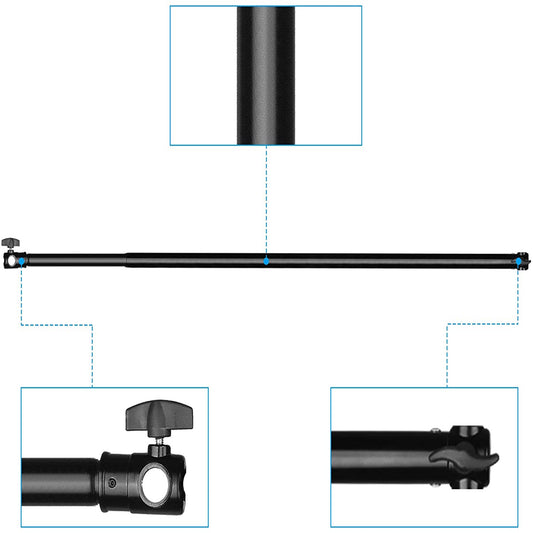 EMART 10 ft Aluminum Alloy Telescopic Crossbar, 3 Sections Twist Locking 5/8'' Stud Standard Background Support Cross Arm - EMART INTERNATIONAL, INC (Official Website)