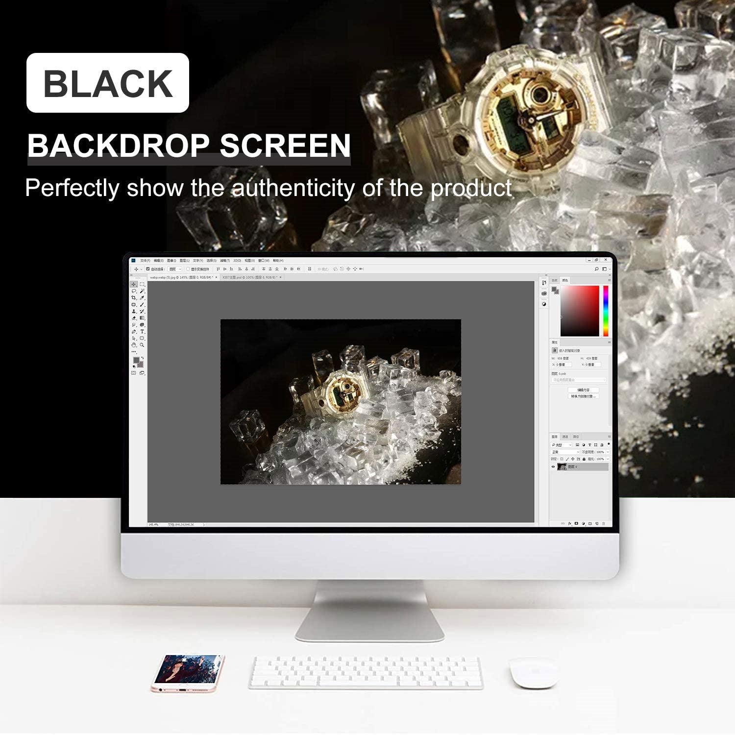 EMART Five Sizes Muslin Photography Background  with 4 Clips - EMART INTERNATIONAL, INC (Official Website)