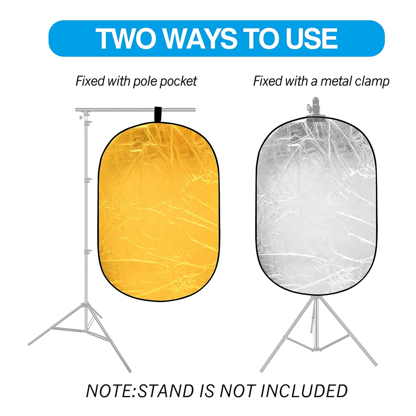 EMART 5-in-1 Oval Reflector Photography, 24'' x 36'' Portable Collapsible Lighting Reflector with Carrying Bag - EMART INTERNATIONAL, INC (Official Website)