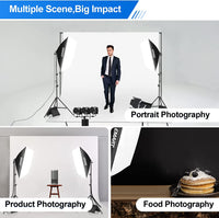 EMART 20"x28" Softbox Lighting Kit with Sandbag, Photography Soft Box Continuous Lighting Set with Photo Studio Bulbs - EMART INTERNATIONAL, INC (Official Website)