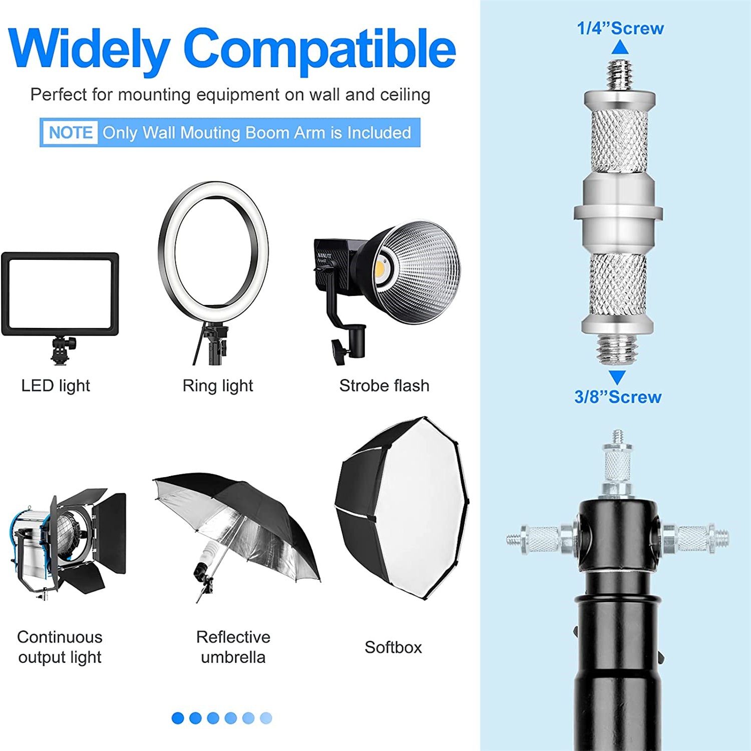 EMART Wall Mounting Triangle Boom Arm for Photography/ Ring Light /Softbox/ Reflector /Umbrella /Monolight - EMART INTERNATIONAL, INC (Official Website)