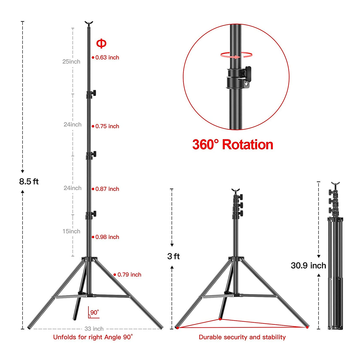 EMART 8.5 x 10 ft Photo Backdrop Stand , Adjustable Photography Muslin Background Support System Stand - EMART INTERNATIONAL, INC (Official Website)