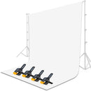 EMART Four Sizes Muslin White Background with 4 Backdrop Clamps - EMART INTERNATIONAL, INC (Official Website)