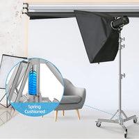 10.8ft/330cm Stainless Steel Light Stand with Casters, Spring Cushioned Heavy Duty Adjustable Rolling Photography Tripod Stand - EMART INTERNATIONAL, INC (Official Website)