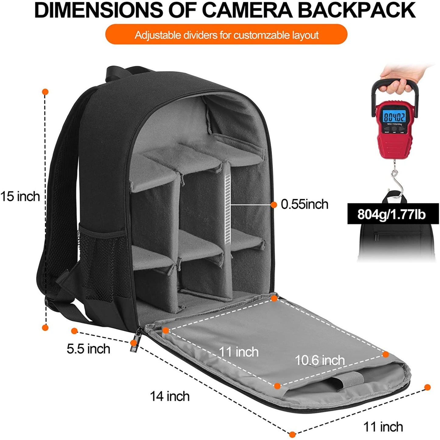 EMART Camera Backpack with Removable Compartment, Waterproof Bag for DSLR Lens SLR Mirrorless Camera - EMART INTERNATIONAL, INC (Official Website)