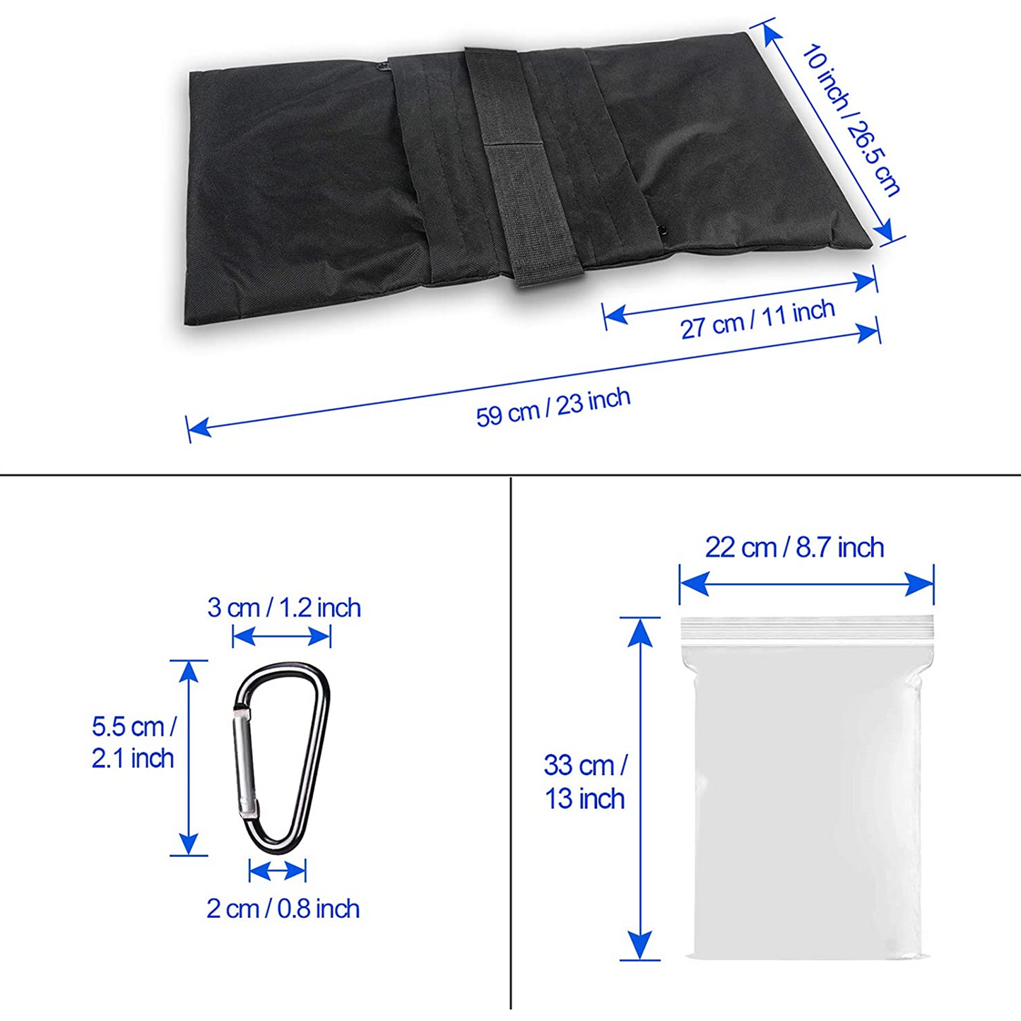 EMART  Heavy Duty Black Sandbag,Design for Photography Stand Tripod -4 Packs Set - EMART INTERNATIONAL, INC (Official Website)