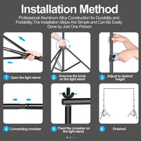 EMART 10 x 12ft Photo Backdrop Stand Kit, Adjustable Photography Video Studio Background Stand Support System - EMART INTERNATIONAL, INC (Official Website)