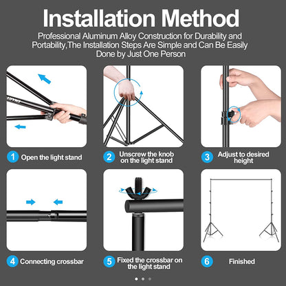 EMART 10 x 12ft Photo Backdrop Stand Kit, Adjustable Photography Video Studio Background Stand Support System - EMART INTERNATIONAL, INC (Official Website)