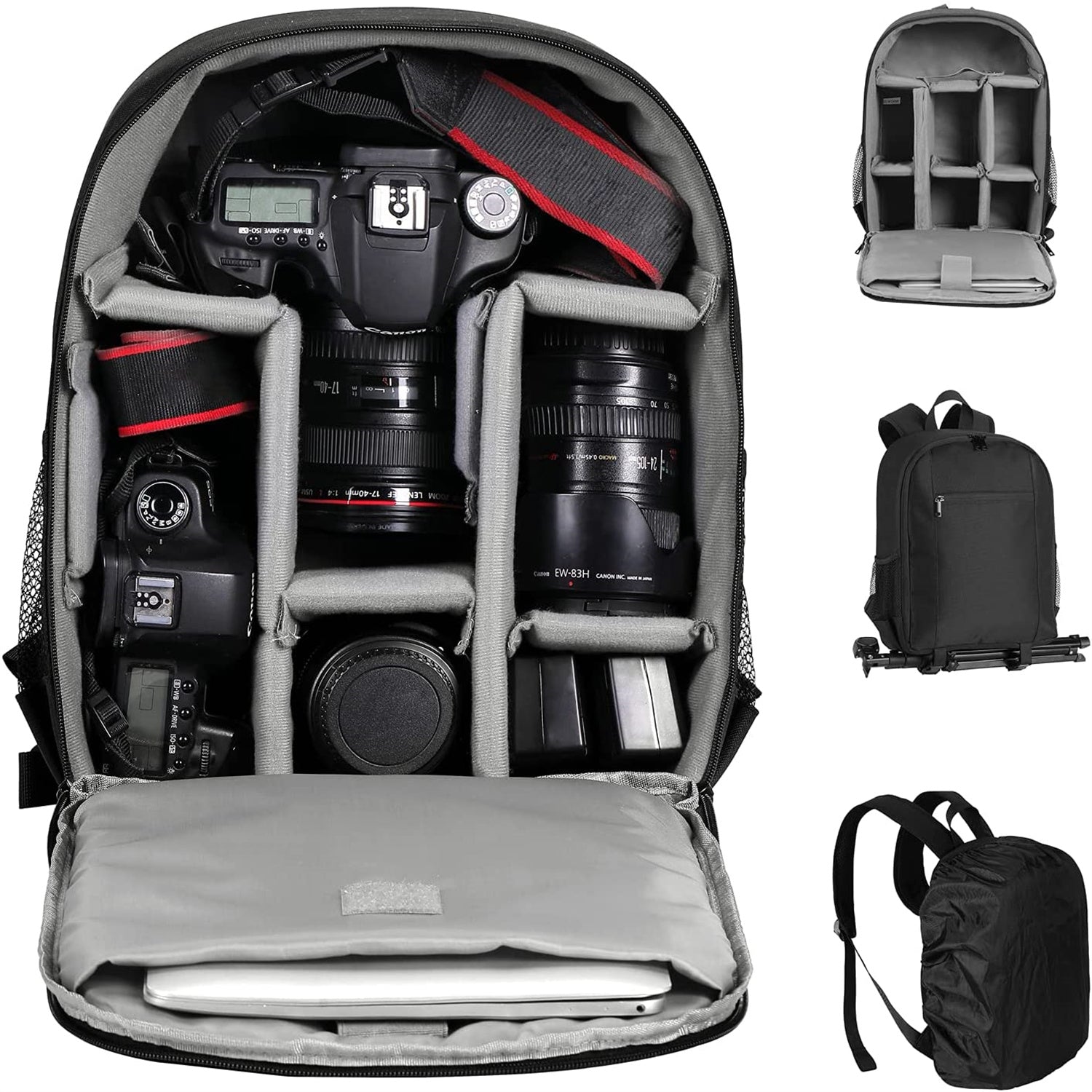EMART Waterproof Camera Backpack with Removable Compartment