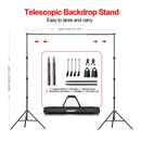 EMART 8.5 x 10 ft Photo Backdrop Stand , Adjustable Photography Muslin Background Support System Stand - EMART INTERNATIONAL, INC (Official Website)