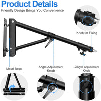 EMART Wall Mounting Triangle Boom Arm for Photography/ Ring Light /Softbox/ Reflector /Umbrella /Monolight - EMART INTERNATIONAL, INC (Official Website)